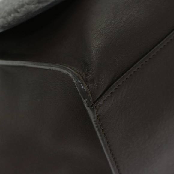 CELINE Trapeze Hand Bag Leather 2way Brown Auth hk1137 - Picture 15 of 16